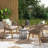 Rope Woven Patio Dining Chair with Cushions-2088338989