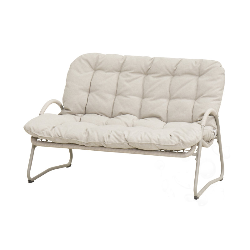 Canapé d'extérieur en métal avec coussin