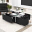 Table basse contemporaine avec compartiments cachés, plateau de table large et fabrication durable-948750694