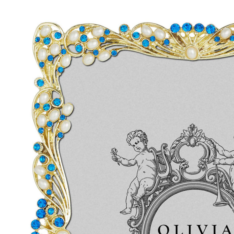 Audrey Metal Picture Frame, Gold, 5" W x 7" H