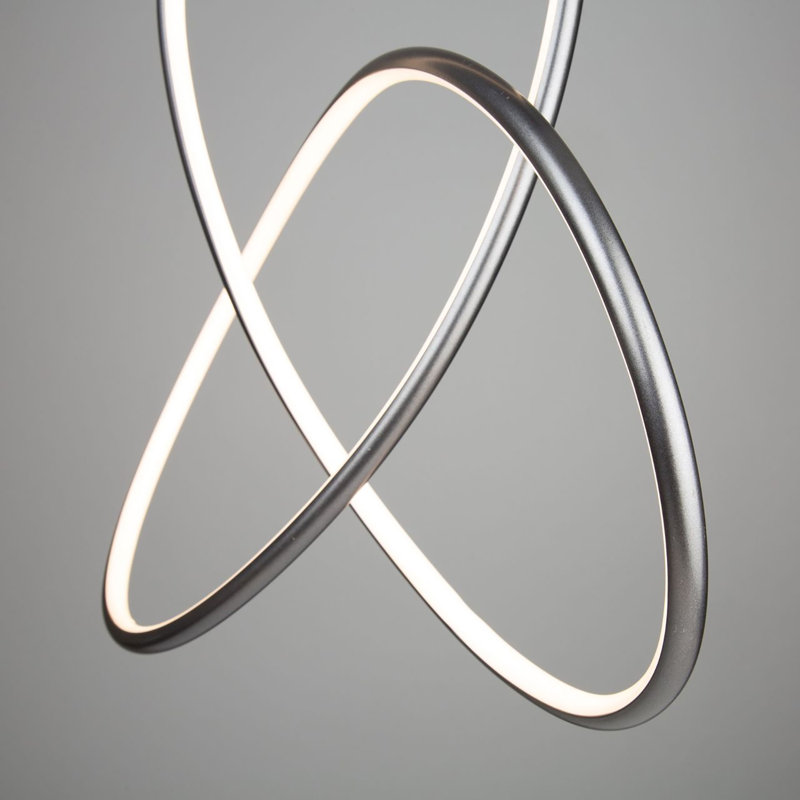 1 - Light Grey LED Unique/Statement Pendant
