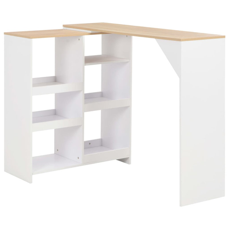 Sais Dining Table, White, Natural