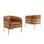 Chaise d'appoint Leathaire avec structure chromée-1943619903