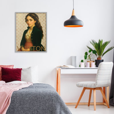 Glam Gentlewoman in Spring Framed Giclee, design by Grotto Studios
