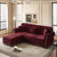 Ensemble de salon, canapé en velours avec causeuse, fauteuil et repose-pieds Mid-Century-891590493