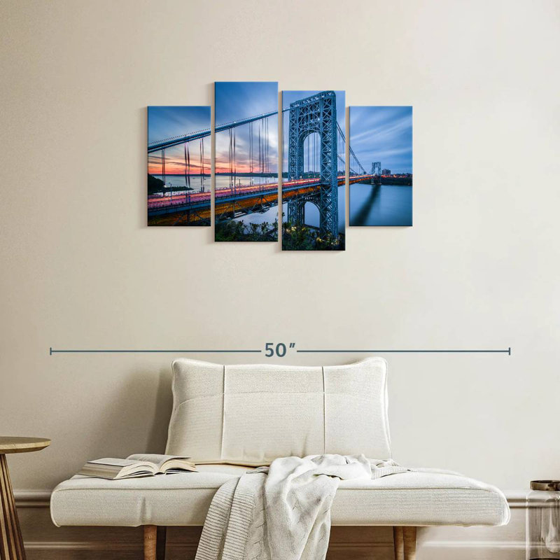 George Washington Bridge At Dawn, 22" H x 36" W