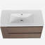 Meuble-lavabo mural 36 po avec lavabo en céramique et tiroirs à fermeture en douceur-381352053