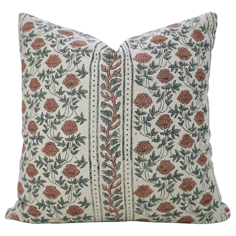 Housse de coussin à motif de blocs de canapé fabriqué à la main Fab Divine, Carré 16 po