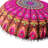 4Pcs Bohemian Round Pillowcases, 17" Diameter, Yoga & Floor Cushion Covers, Set of 4-129512683