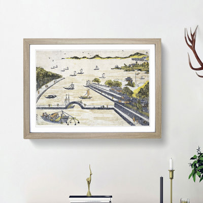 View of Fukagawa, Edo by Harunobu Suzuki - Picture Frame Painting Print