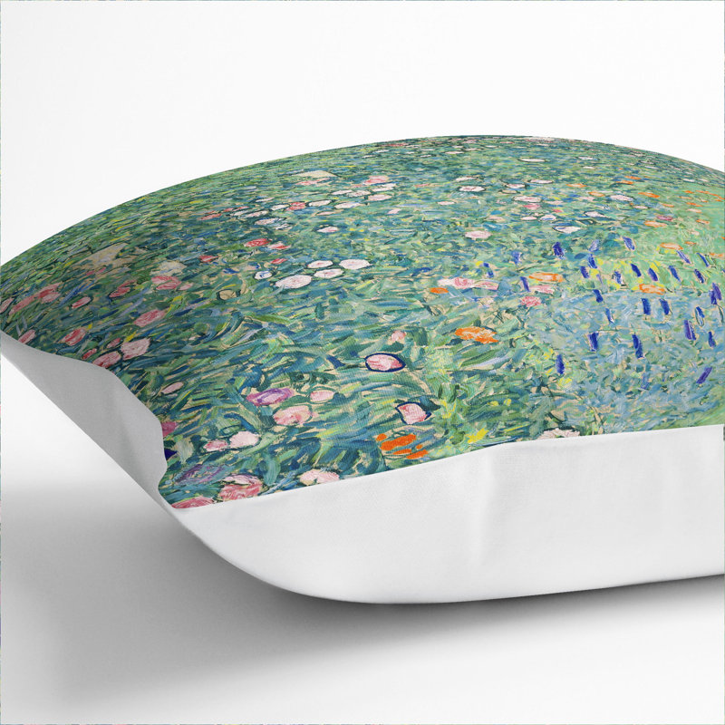 Floral Square Throw Cushion, 55cm H x 55cm W x 20cm D, White