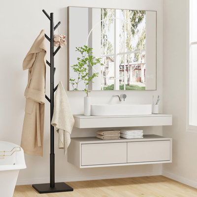 Freestanding Coat Hanger with 8 Hooks
