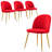 Velvet Upholstered Stacking Side Chair-748443230