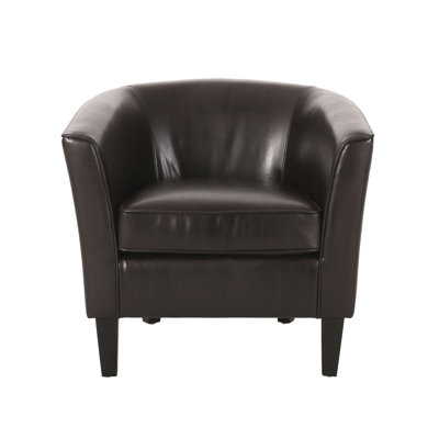 Jess Faux Leather Barrel Chair