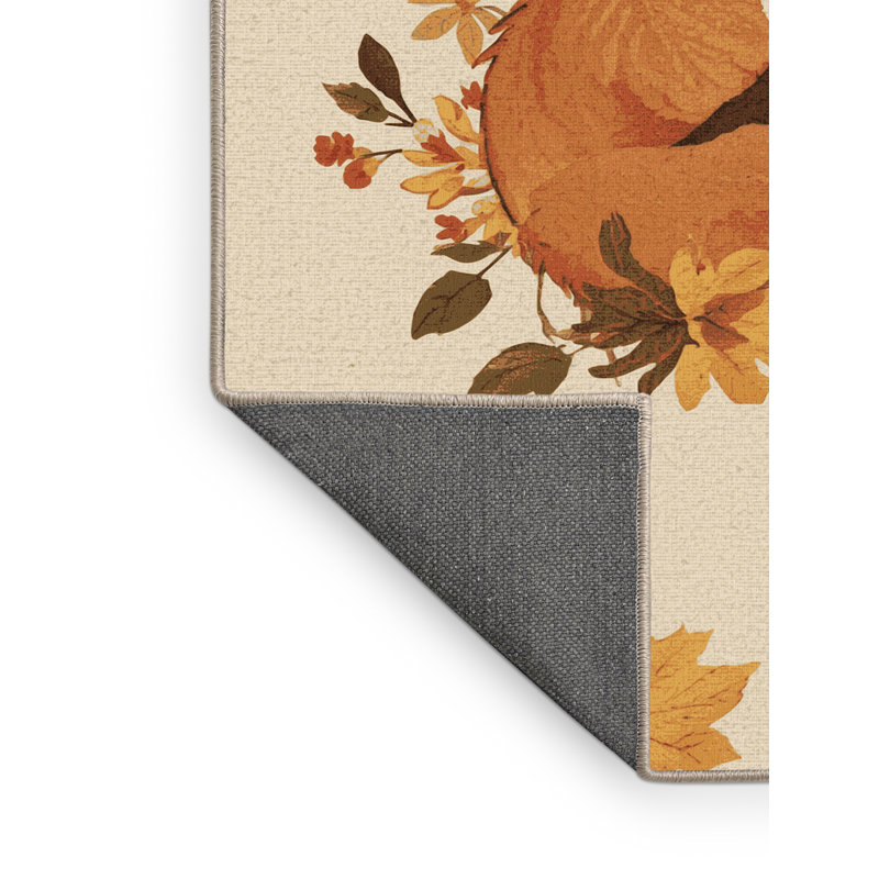 Soft Plush Fannin Halloween Modern & Contemporary Abstract Area Rug in Beige – Beige Binding, 8x12