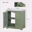 Meuble-lavabo de 30 po avec porte en verre à fermeture en douceur-650918509