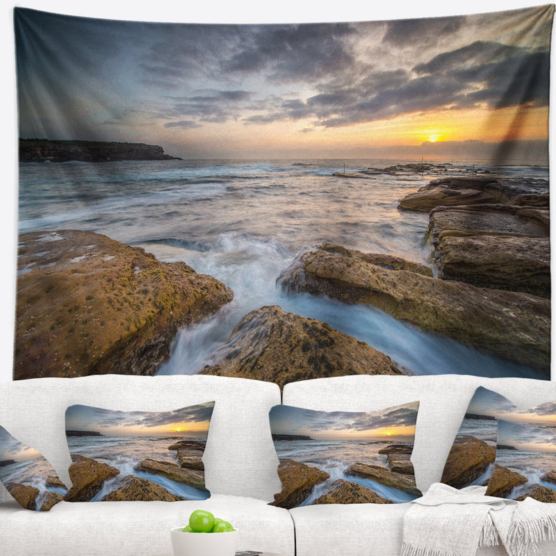 Tapisserie seascape brillante sydney, H 68 po x l 80 po
