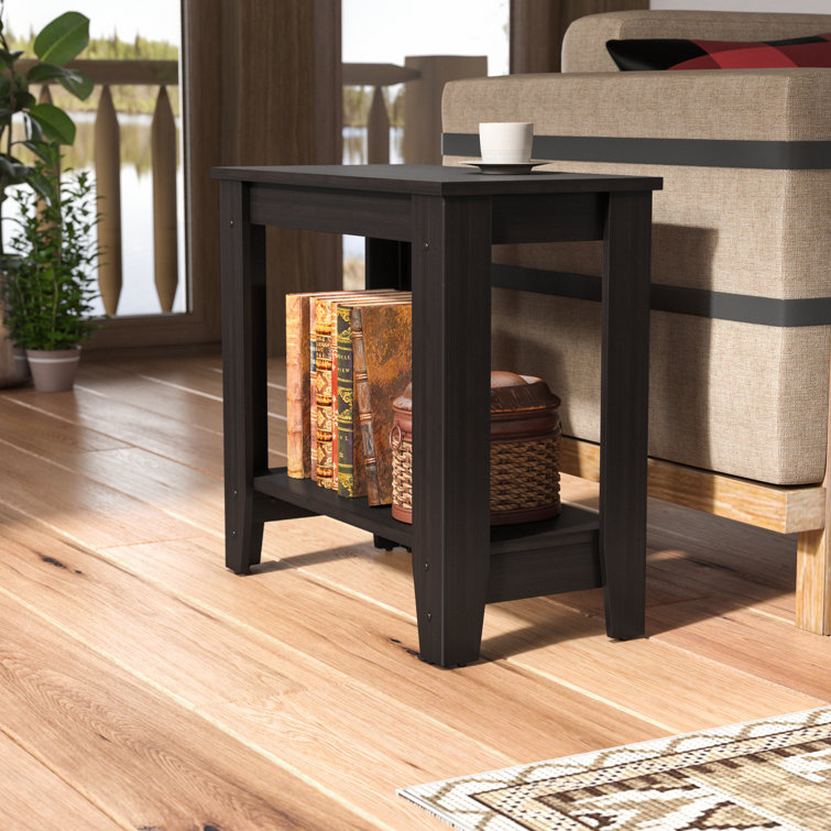 Table d'appoint de style transitionnel en stratifié pouvant servir de table de lampe, table de chevet, table de bout