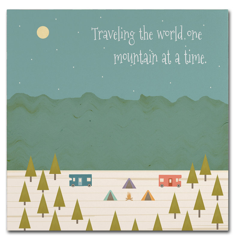 « traveling the world », art sur toile, H 18 po x l 18 po