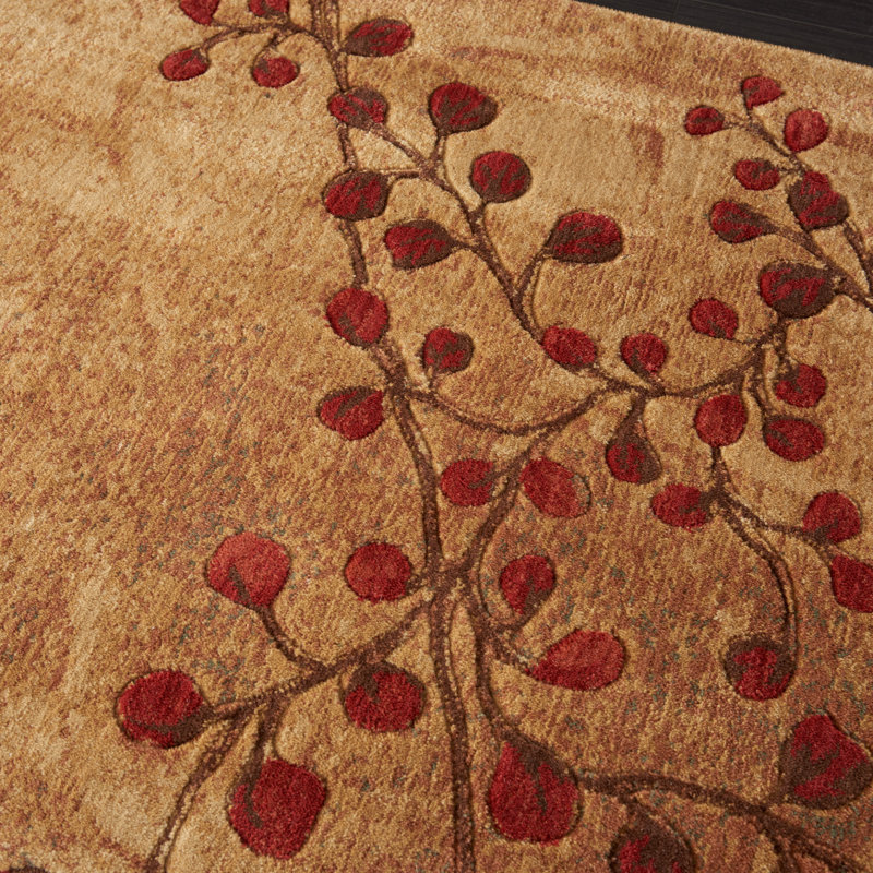Handmade Latte Cotton and Synthetic Traditional Medium Rug