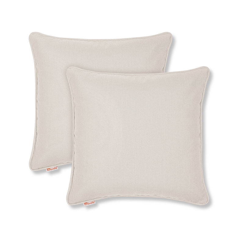 Housse de coussin Sunbrella, Polyester, Coquille d'oeuf, Carré 18 po