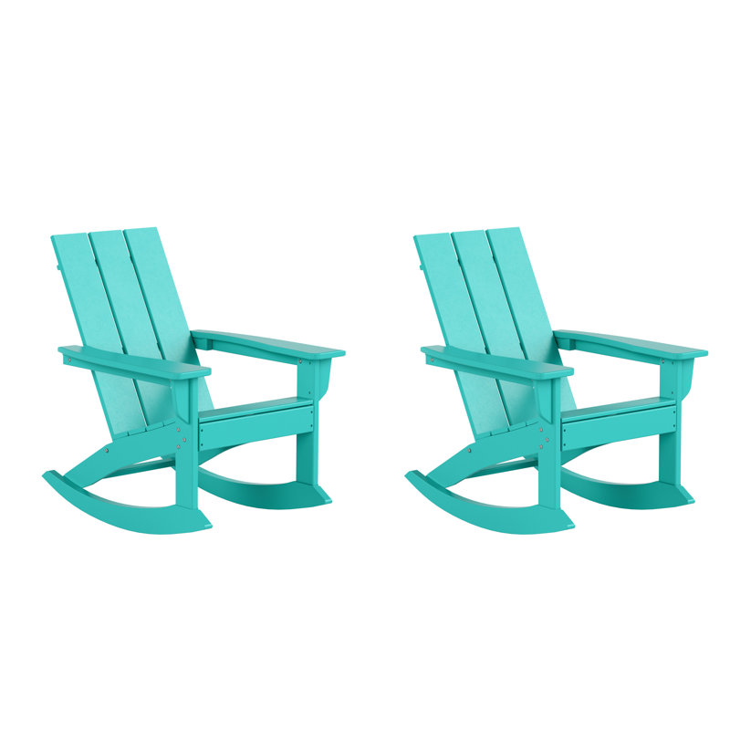 Joubert Outdoor Adirondack Set, Turquoise