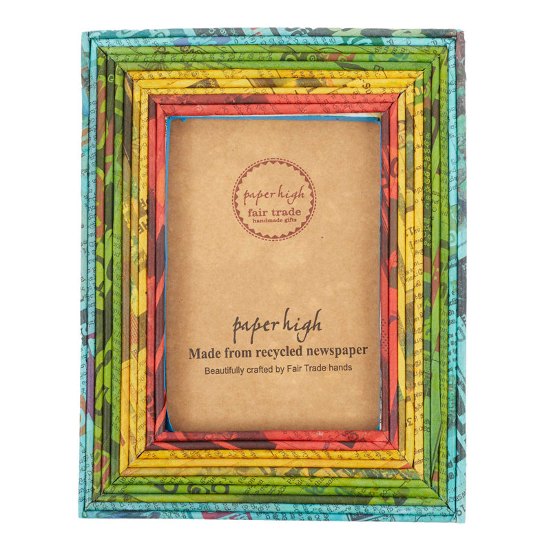 Paper Picture Frame, 20.3cm x 25.4cm, Blue/Green/Yellow/Red