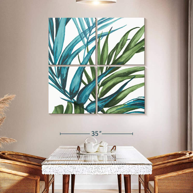 Harnek Palm Leaves II, H 45 po x l 45 po