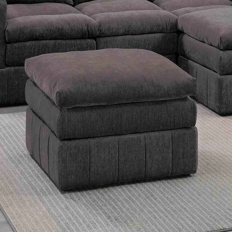 Repose-pieds contemporain 1pc, Brown