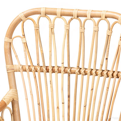 Fauteuil moderne et contemporain en rotin naturel
