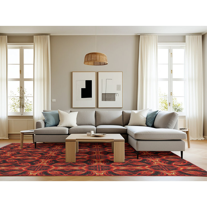 Geometric Indoor Rug, Rectangle 8' x 12'