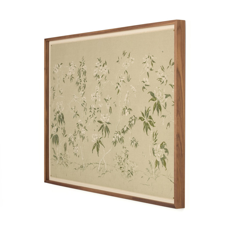 Linen Chinoiserie Painting by Laurel-Dawn Latshaw, 33" H x 48" W