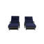 Ensemble de 2 chaises longues d'extérieur en osier avec coussins, chaise longue inclinable en osier-1697543338