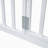 Full Size Metal House Bed With Fence And Door, White-1926979099