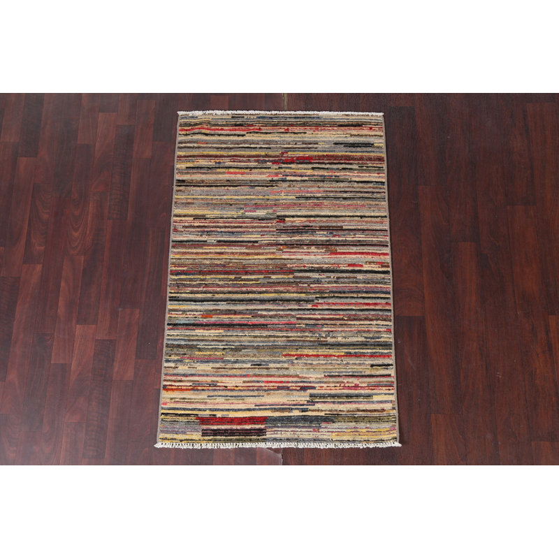 Striped Gabbeh  Contemporary Rug 3x5