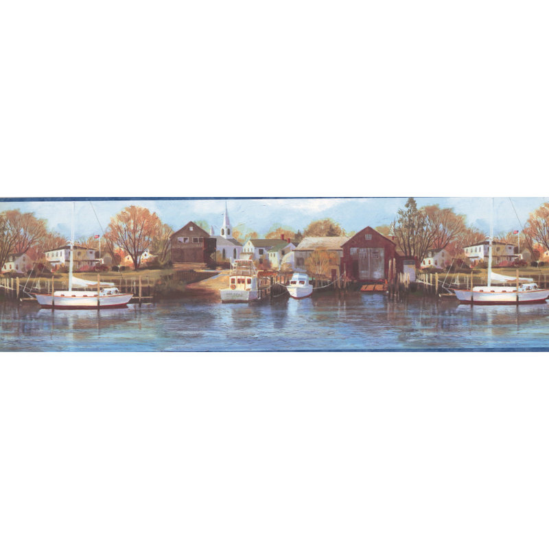 Bordure de papier peint Winland, Bleu