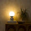 Grande lampe de chevet moderne en marbre et globe givré 15 po Mila-126420616-87756009