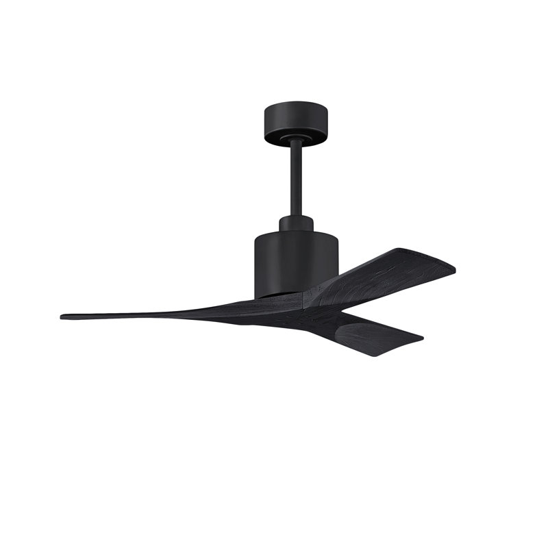 Nan 42" Ceiling Fan In Blades, Matte Black, Matte Black