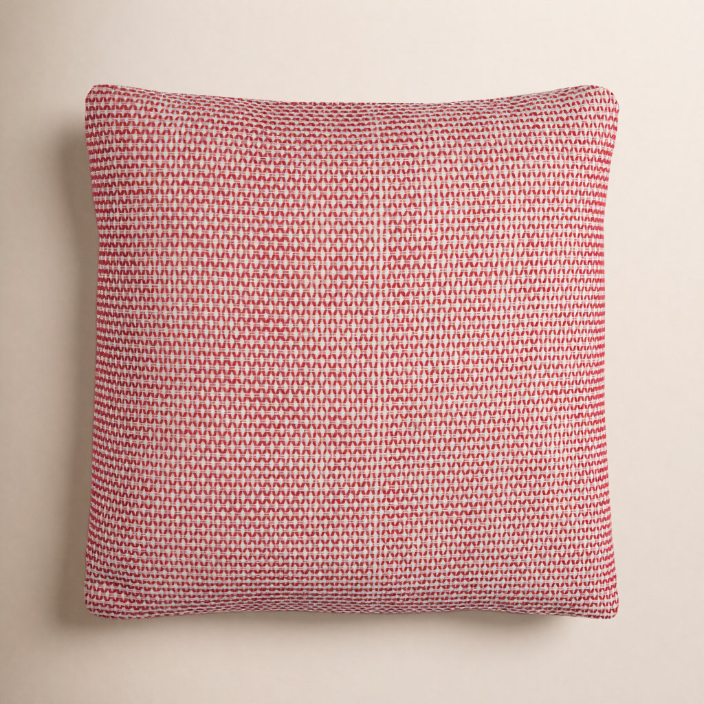Tiana 22" x 22" Cotton Throw Pillow, Red