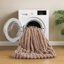 Ensemble de couette côtelée luxueuse 3 pièces en velours microfibre imitation fourrure, couleur moka, format king-135105740