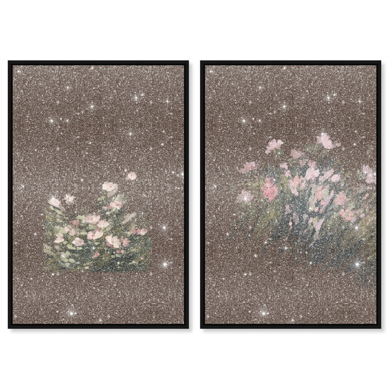 Secret Garden Set Set by Oliver Gal, 11"H x 16"W, Black Floater Frame