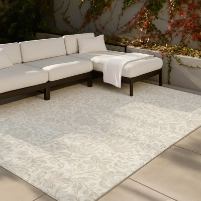 Tapis floral intérieur / extérieur lavable à la machine Chantille ACN2572