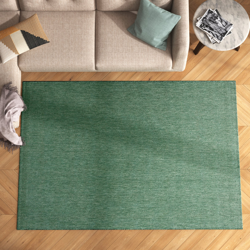 Oppenheimer Geometric Dark Green Indoor / Outdoor Area Indoor/Outdoor Area Rug, Rectangle 8' x 10'