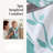 Organic Vines 6-Piece 100% Cotton Towel Set – Yarn Dyed Jacquard & Solid – Includes 2 Bath Towels, 2 Hand Towels, 2 Washcloths – Absorbent, Quick Dry, Soft & Durable – Aqua