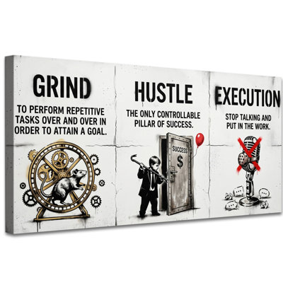 «Grind Hustle», impression sur toile Graffiti