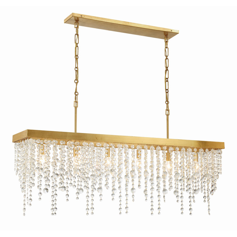 Howden 6 - Light Unique/Statement Rectangle/Square Pendant with Wrought Iron Accents