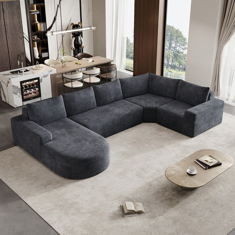 Canapé modulaire 4 pièces 4 pièces, Gris chenille