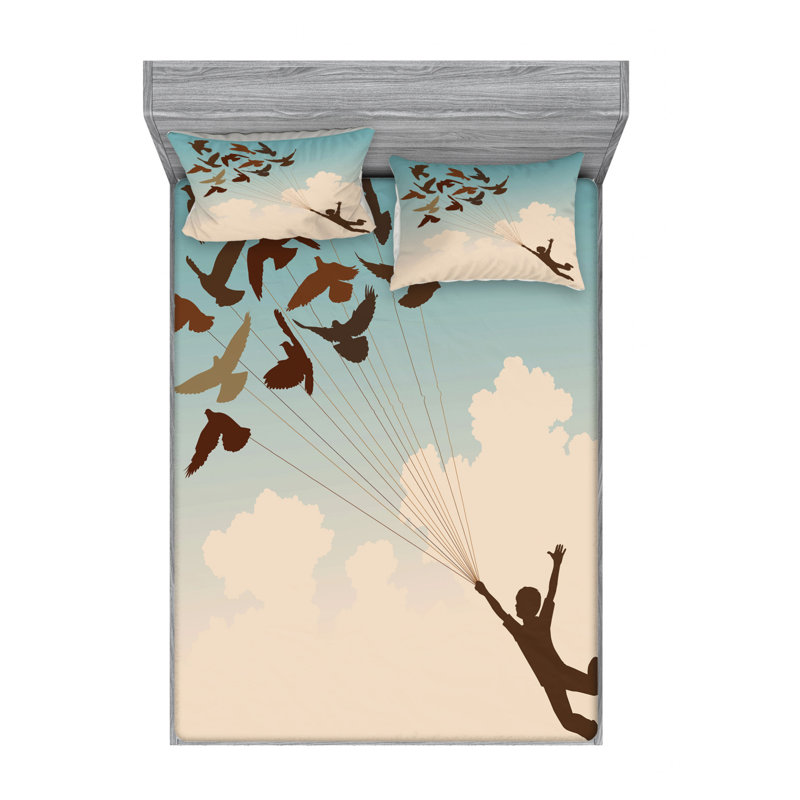 Microfiber Sheet Set, Queen Sheet Set with Fitted Sheet