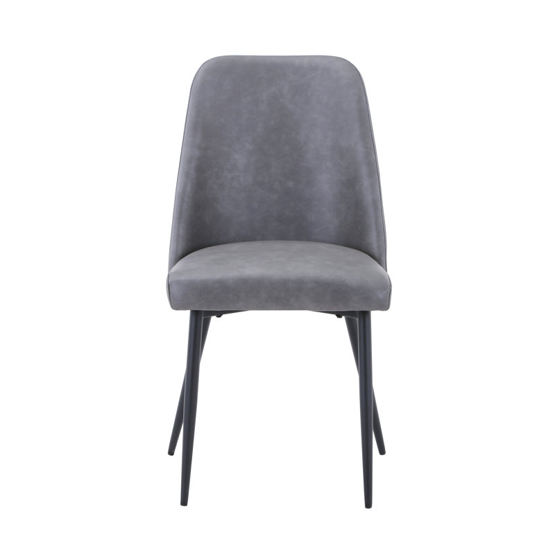 Modern Solid Marble Three Piece Pedestal Dining Set, Grey