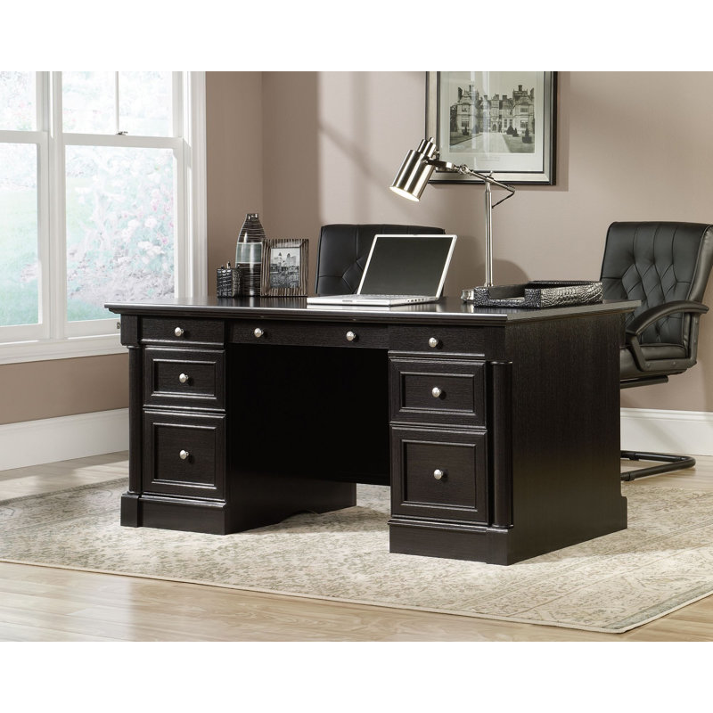 Bureau d'écriture rectangulaire l 65,118 po Panaghia, Noir, noir, noir, noir